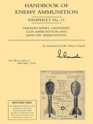 cover image of Handbook of Enemy Ammunition: German Mines, Grenades, Gun Ammunition and Mortar Ammunition
